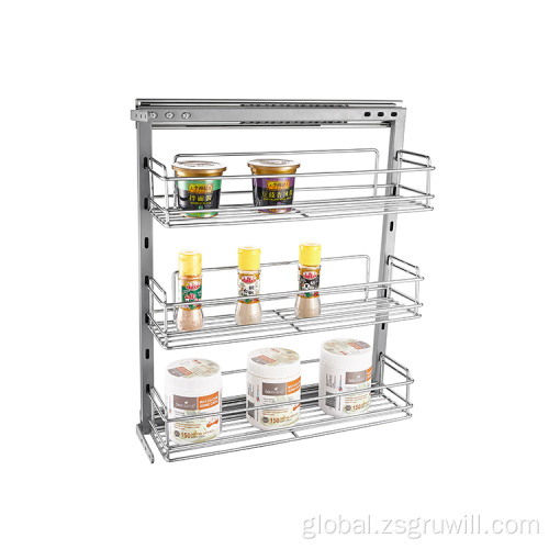 Kitchen Cabinet Storage Cabinet Drawer Basket Pull Out Spice Rack Organizer Supplier